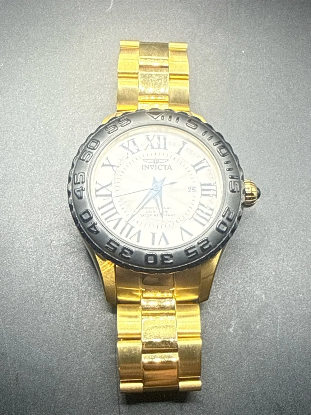 Invicta Gold Tone Watch Invicta Pro Diver model 14538  New Battery